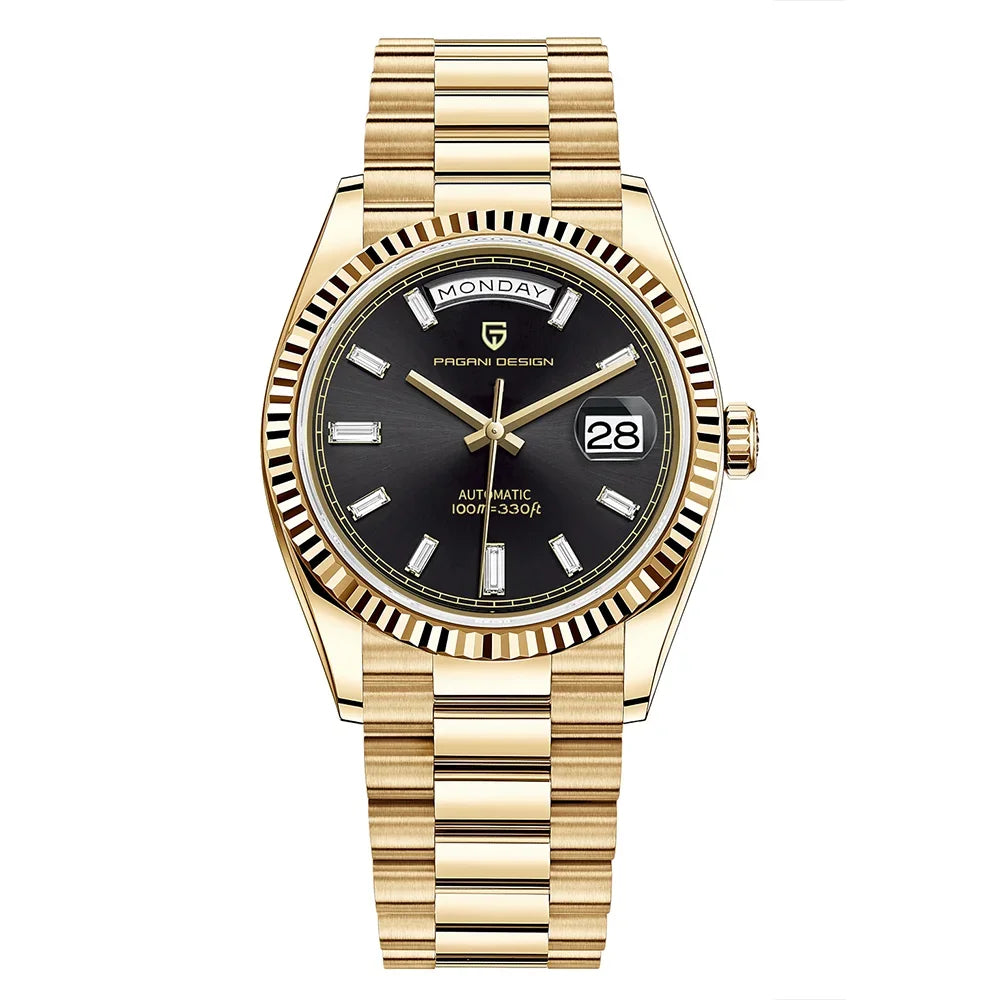 PAGANI DESIGN DD36 Day-Date Watch - ST16 Movement, Sapphire Crystal, 100M Water Resistant, 36mm