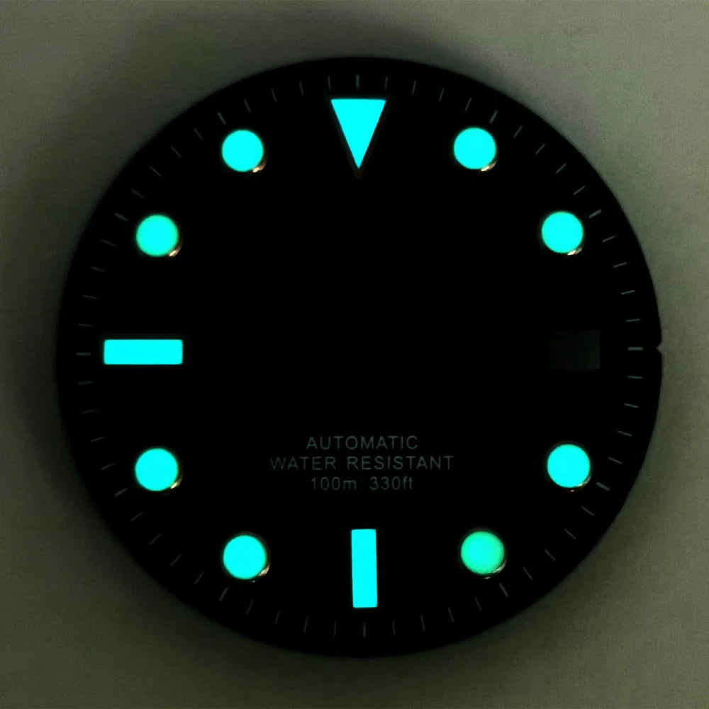28.5mm Watch Dial - Blue Luminous for NH35/NH36/8215/ETA 2824/2836, 8 Variants