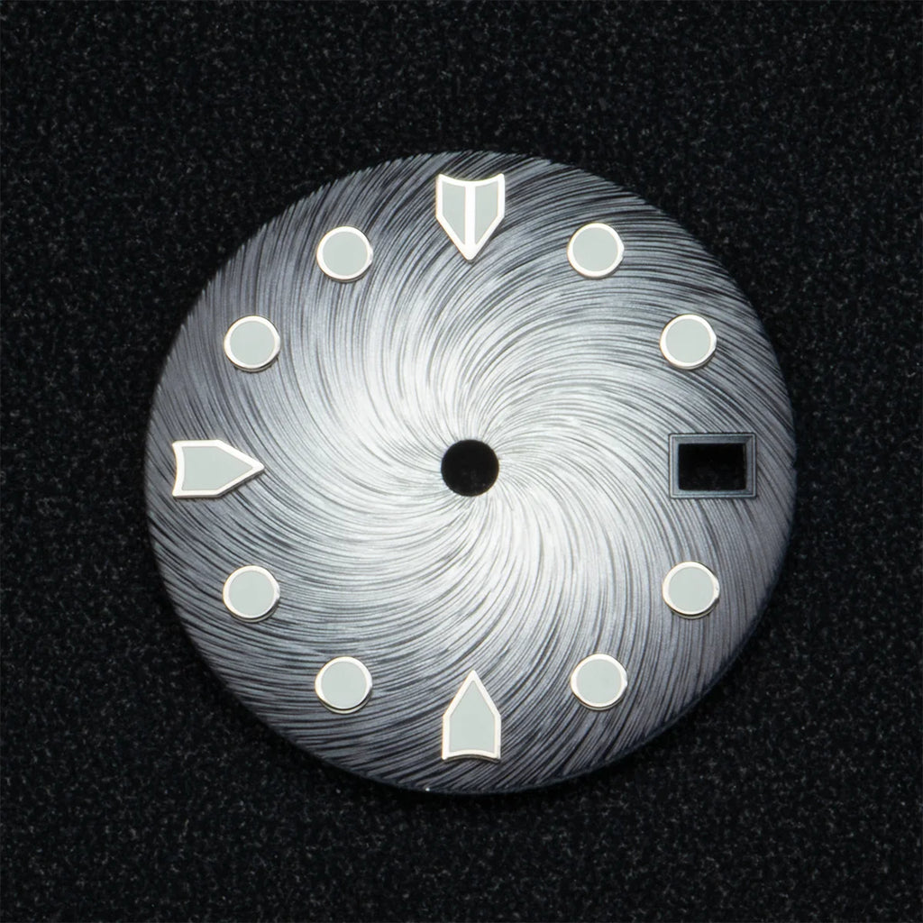 28.5mm S Logo Dial - Blue Luminous for NH35/NH36/4R/7S Movements, 4 Variants