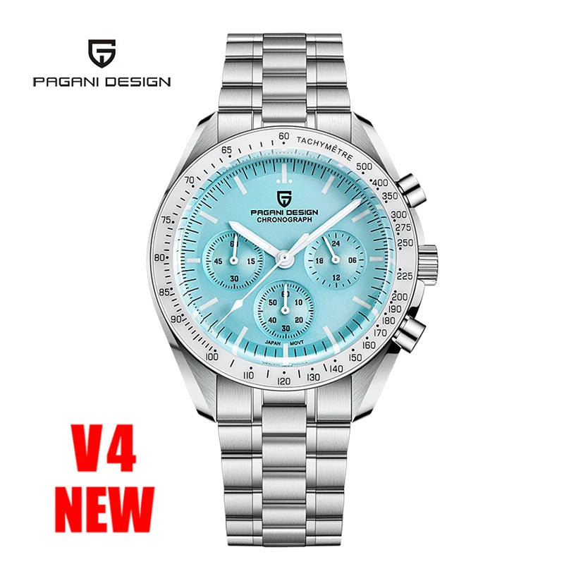 PAGANI DESIGN PD1701 Speedmaster Style Men's Quartz Chronograph VK63 AR Sapphire 18 Variants