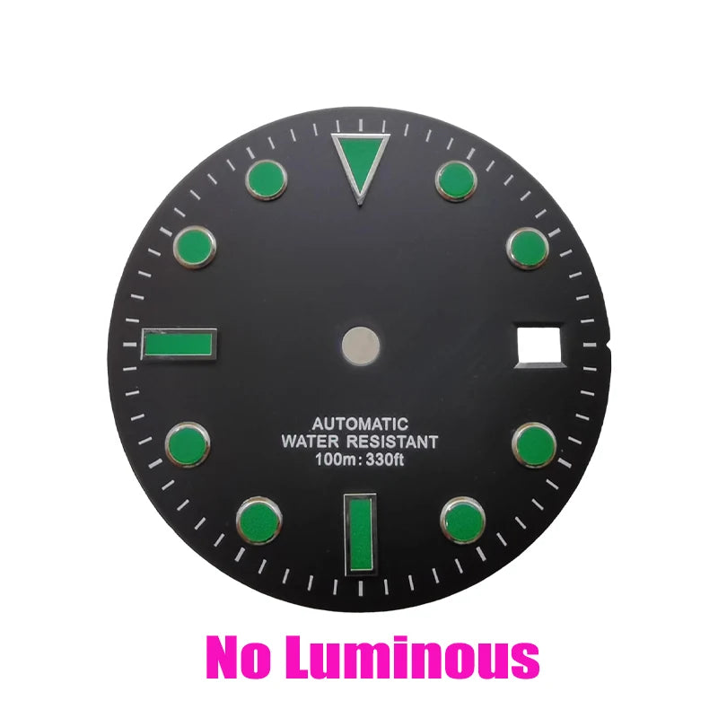 28.5mm Watch Dial - Blue Luminous for NH35/NH36/8215/ETA 2824/2836, 8 Variants