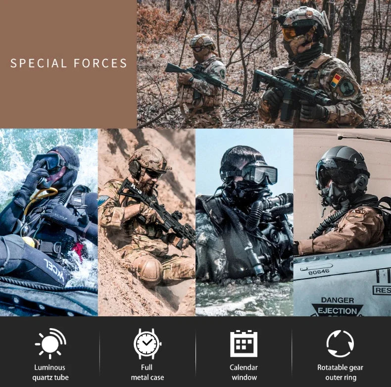 ADDIESDIVE MY-050S Military Watch | 50mm Miyota 2115 | Nylon Strap | Tubular Luminous | 50M