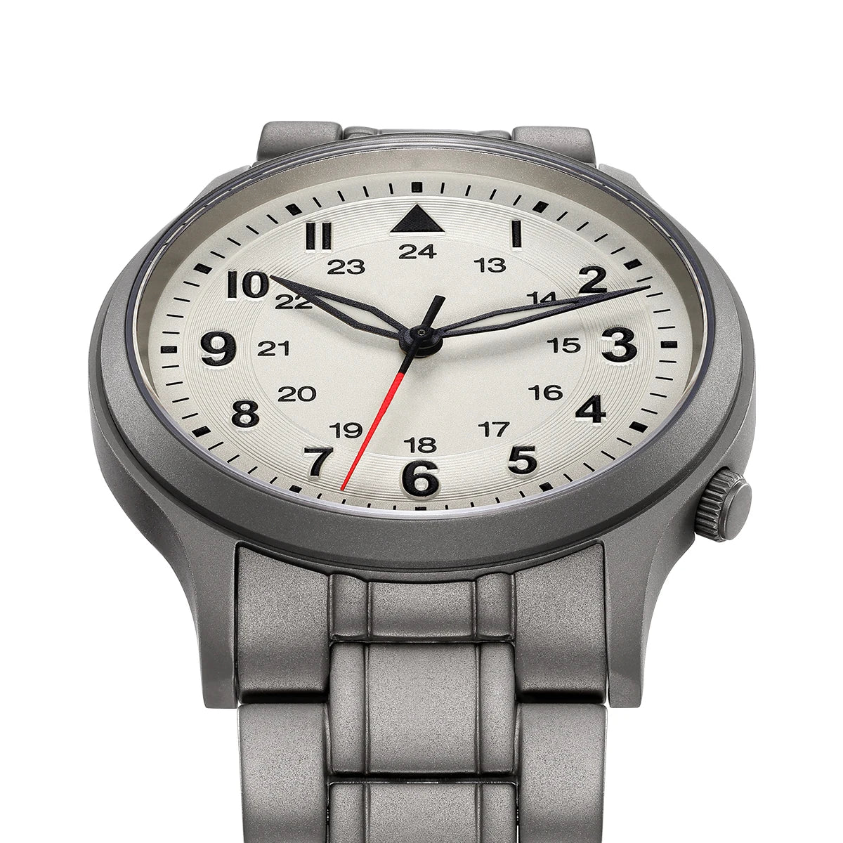 BERNY Full Titanium Men's Pilot Watch Lightweight Sapphire Super Luminous VH31 Hybrid Quartz Movement