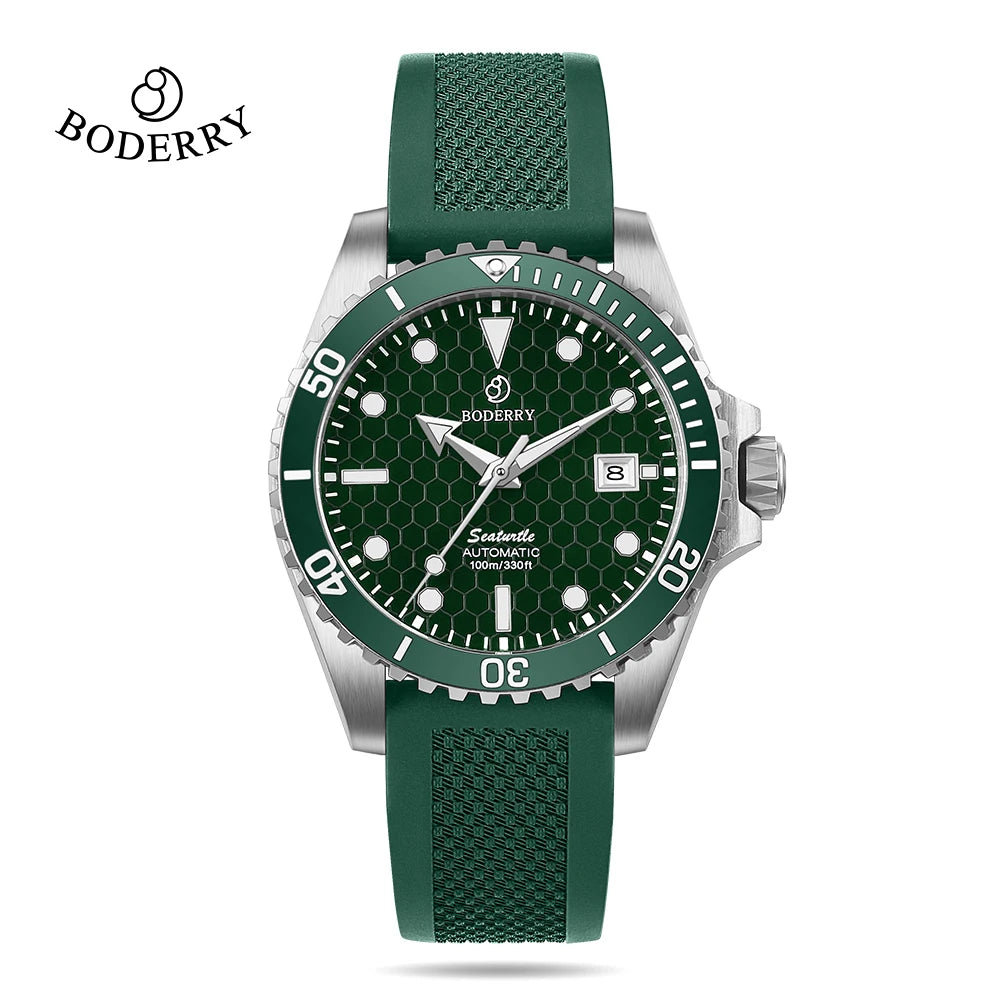 BODERRY Seaturtle Titanium & Bronze Dive Watch - 200M Waterproof Automatic