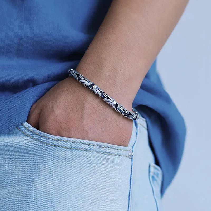 925 Sterling Silver 6MM Vintage Bracelet - 120 Variants Men's Women's