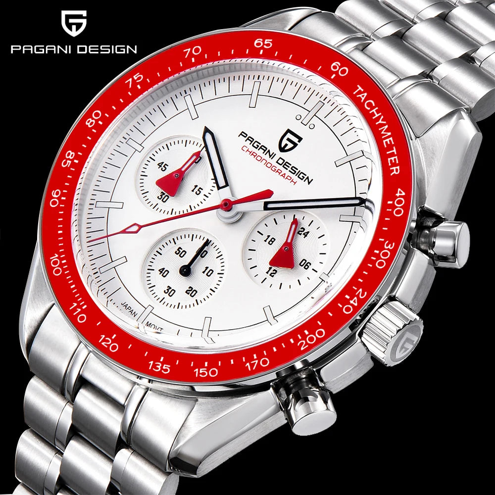 PAGANI DESIGN PD1701 Speedmaster Style Men's Quartz Chronograph VK63 AR Sapphire 18 Variants