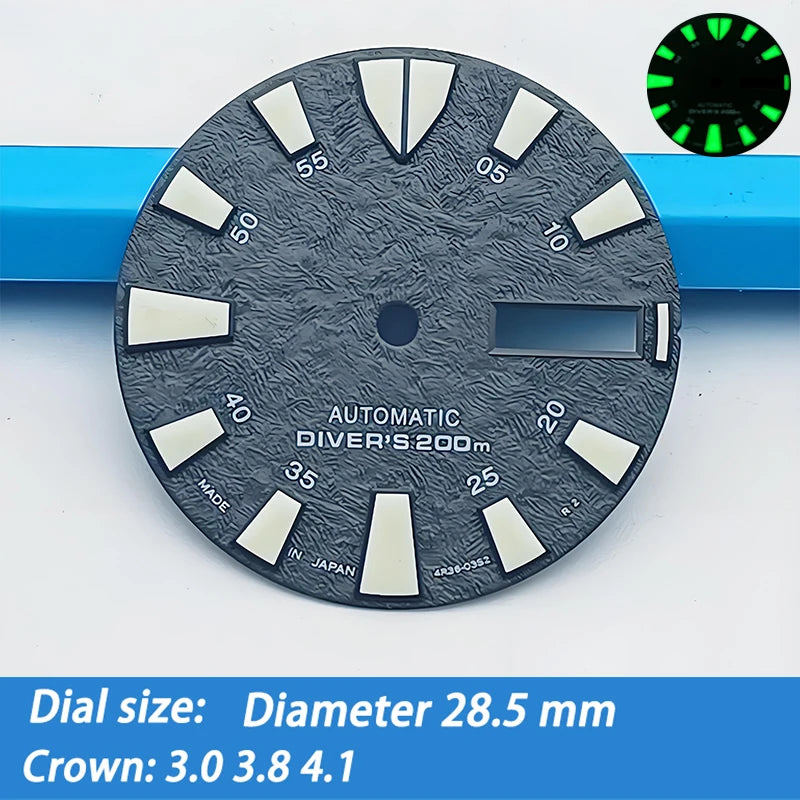 28.5mm Watch Dial - Luminous Dial for NH35/NH36/8215/ETA 2824/2836, 20 Variants
