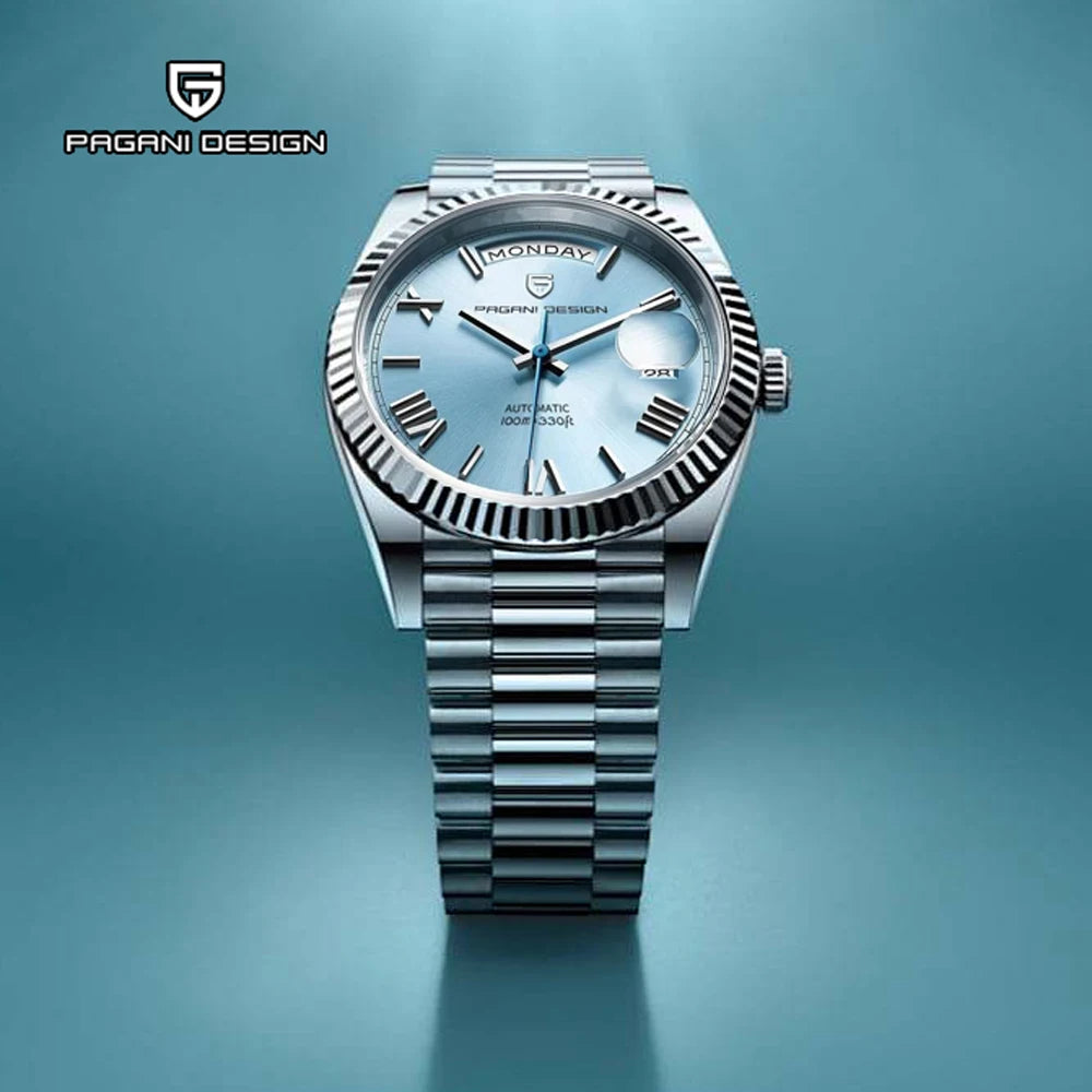 PAGANI DESIGN DD36 Day-Date Watch - ST16 Movement, Sapphire Crystal, 100M Water Resistant, 36mm