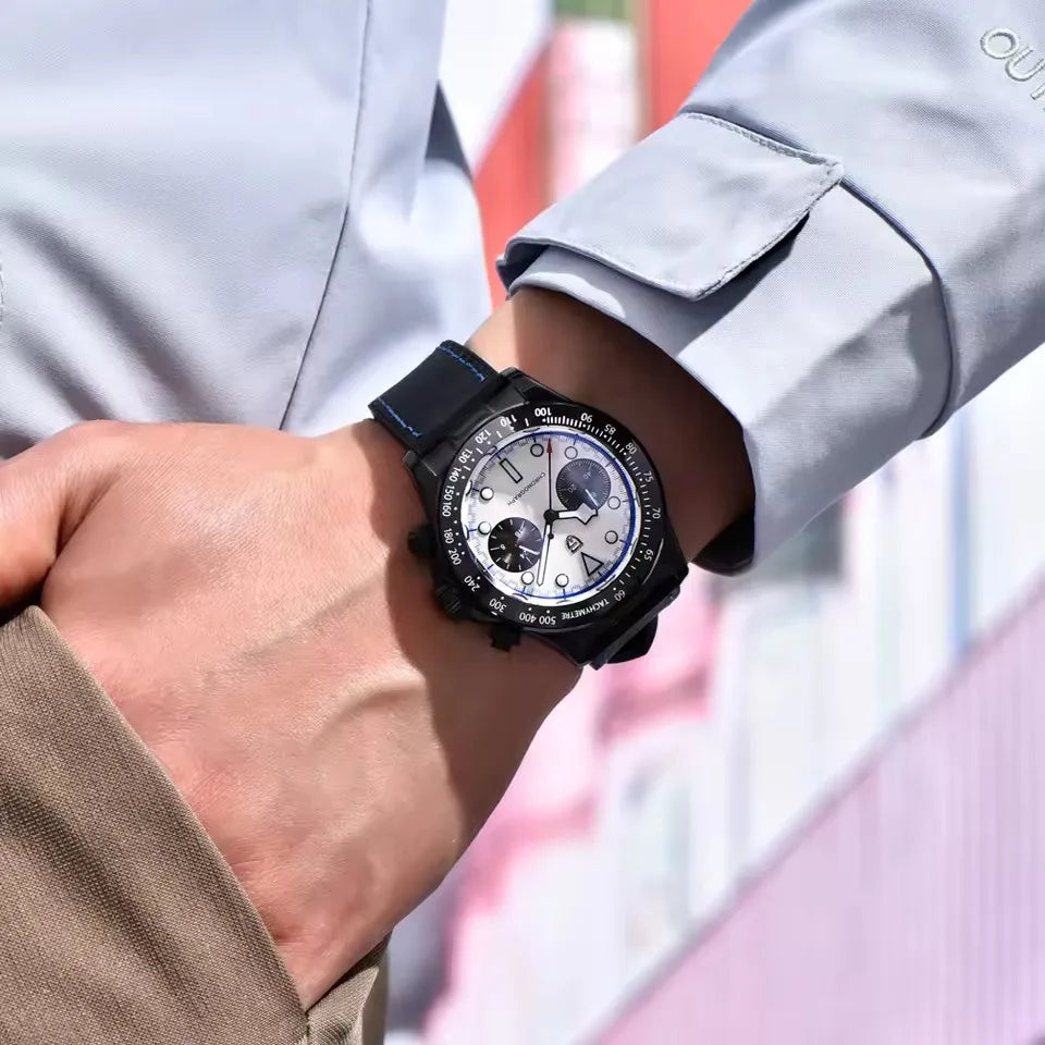 PAGANI DESIGN BB Panda Style Quartz AR Coated Sapphire Chronograph