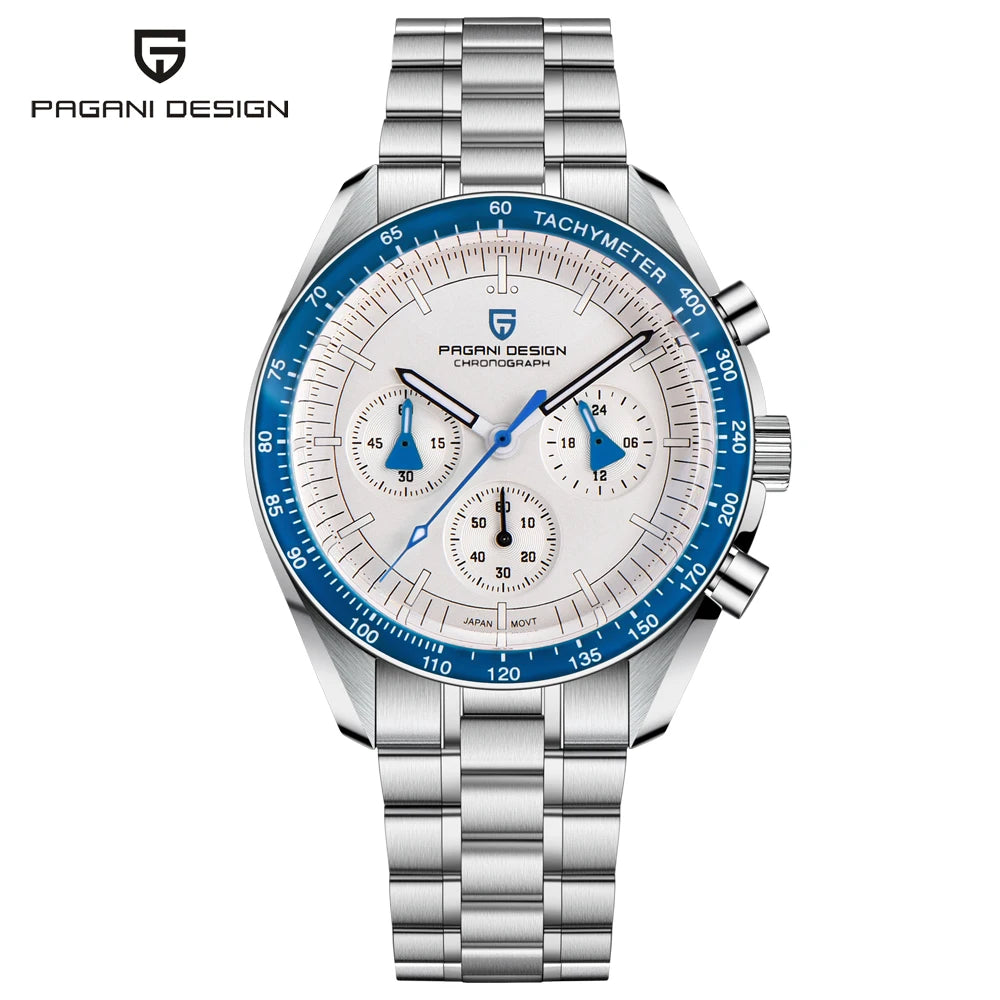 PAGANI DESIGN PD1701 Speedmaster Style Men's Quartz Chronograph VK63 AR Sapphire 18 Variants
