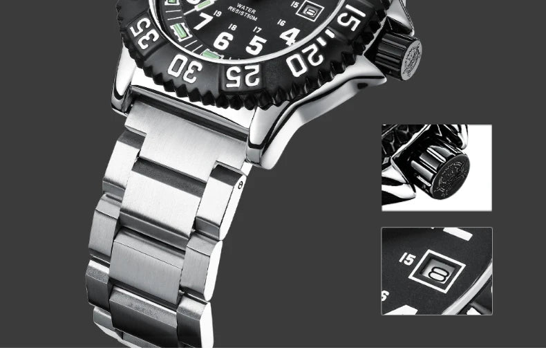 ADDIESDIVE MY-050S Military Watch | 50mm Miyota 2115 | Nylon Strap | Tubular Luminous | 50M