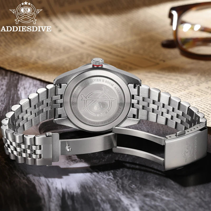 ADDIESDIVE 39mm Automatic Dive Watch - NH35 Movement 200M Sapphire BGW9 Lume