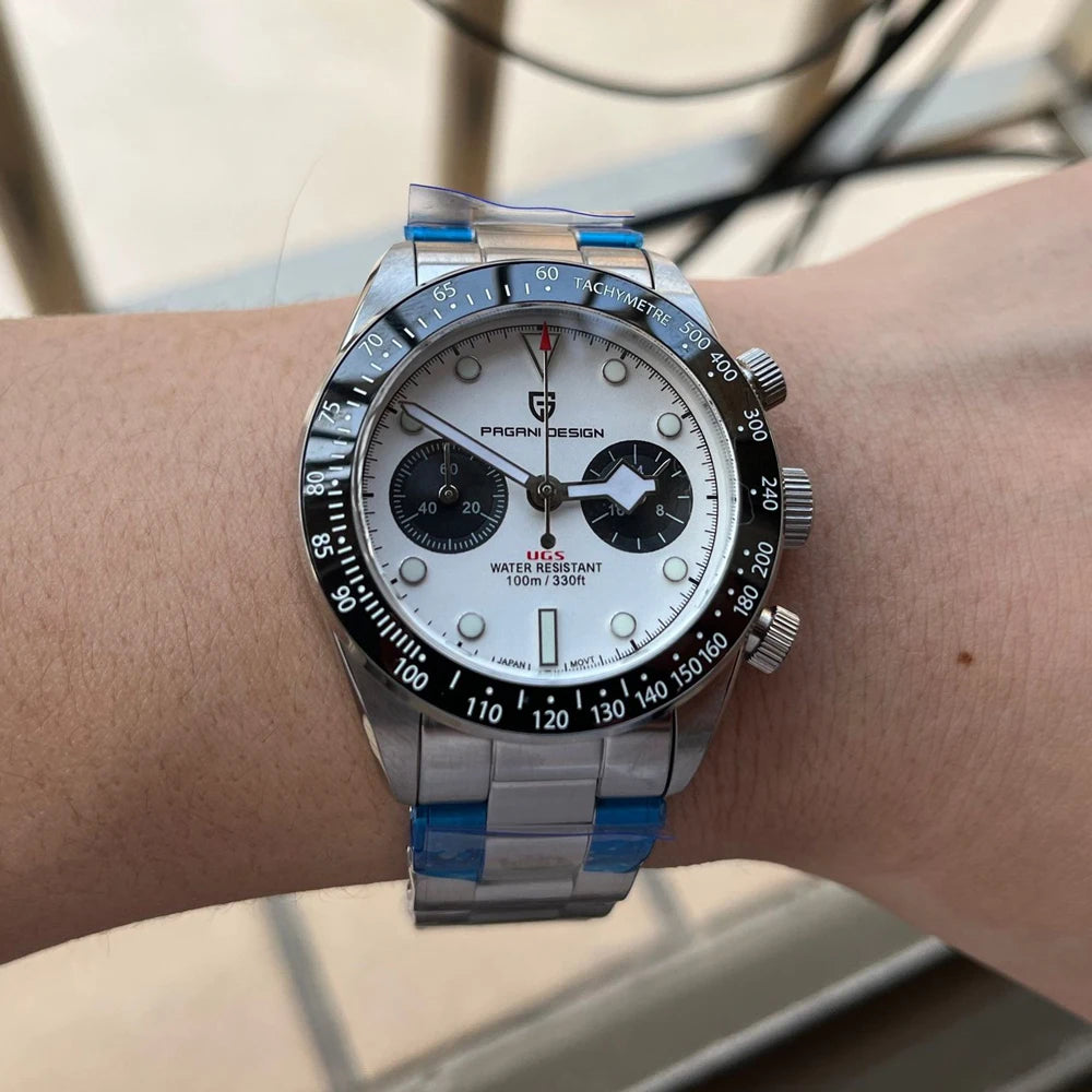 PAGANI DESIGN BB Panda Style Quartz AR Coated Sapphire Chronograph