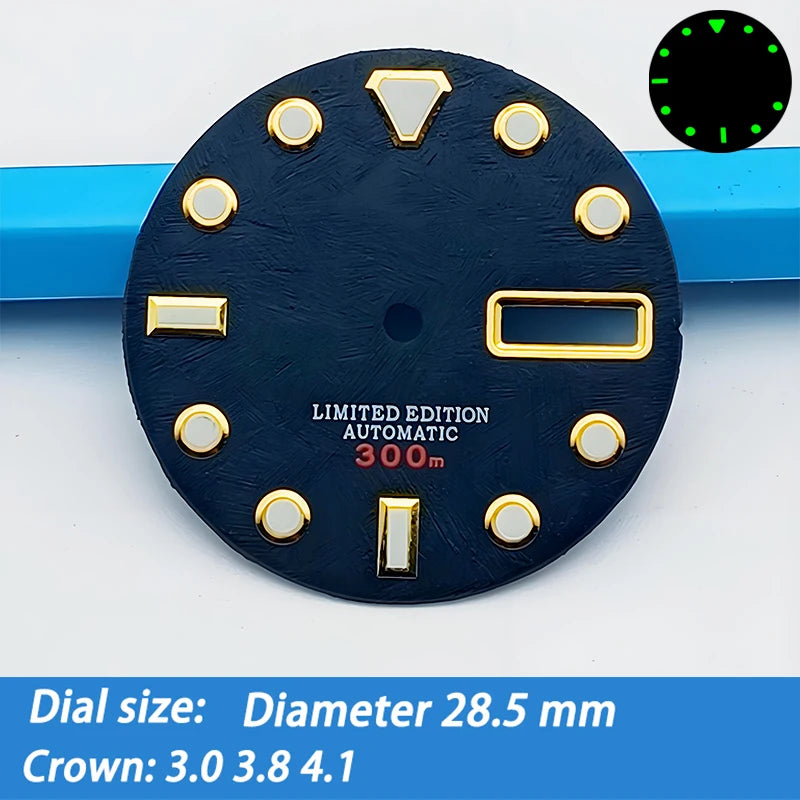 28.5mm Watch Dial - Luminous Dial for NH35/NH36/8215/ETA 2824/2836, 20 Variants