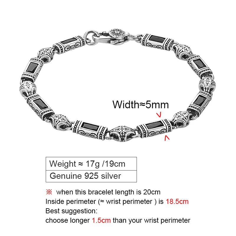 925 Sterling Silver 6MM Vintage Bracelet - 120 Variants Men's Women's