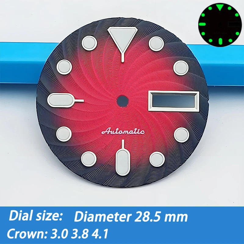 28.5mm Watch Dial - Luminous Dial for NH35/NH36/8215/ETA 2824/2836, 20 Variants