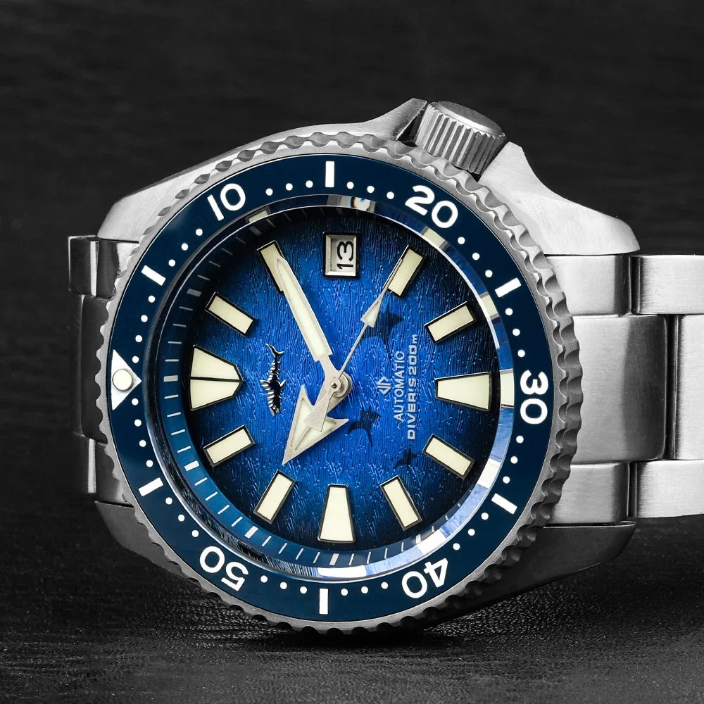 Heimdallr SKX Style Dive Watch Titanium NH35 Automatic Sapphire Crystal 20Bar Waterproof C3 Super Luminous Luxury Man Watch Reloj