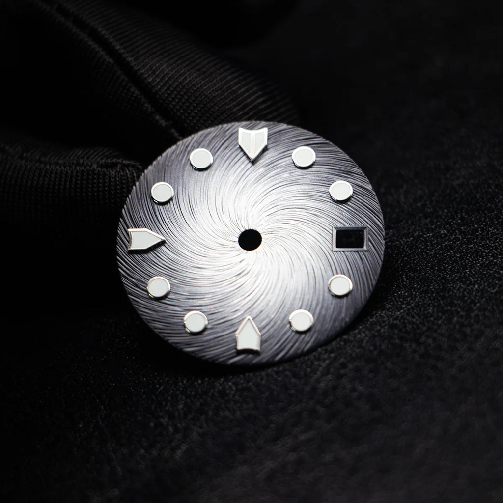 28.5mm S Logo Dial - Blue Luminous for NH35/NH36/4R/7S Movements, 4 Variants