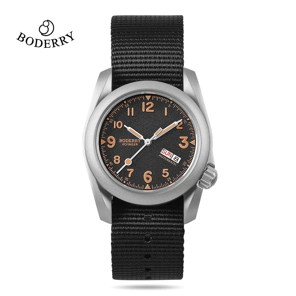 BODERRY Voyager Titanium Automatic Dive Watch - 100M Waterproof Seiko Movement