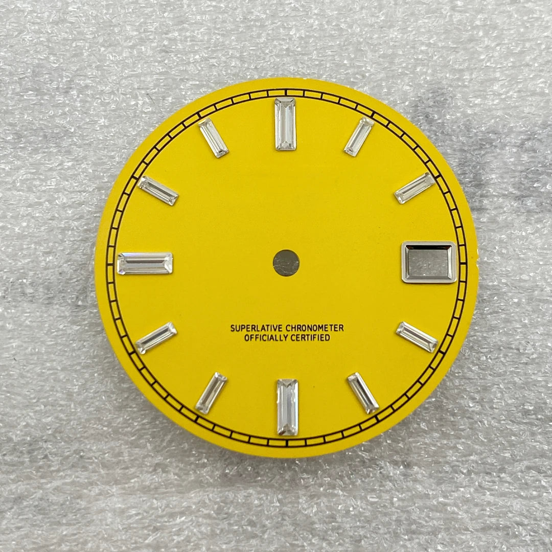 28.5mm Watch Dial - Green Luminous Gradient for NH35/NH35A 3/3.8 Crown, 11 Variants