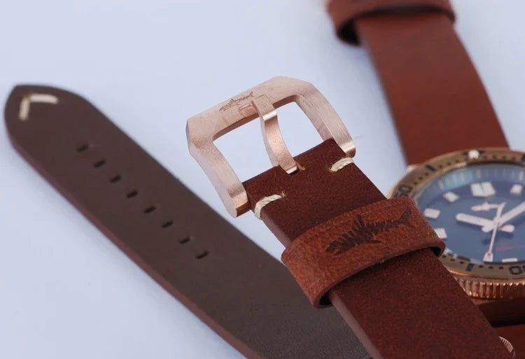 Heimdallr Bronze 45mm 6105 Watch CUSN8 Sapphire Crystal NH35 Automatic Mechanical Watch 20Bar Water Resistant C3 Super Luminous