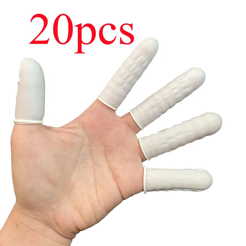 50-Piece Disposable Latex Finger Cots - Antistatic Protector for Watch Repair