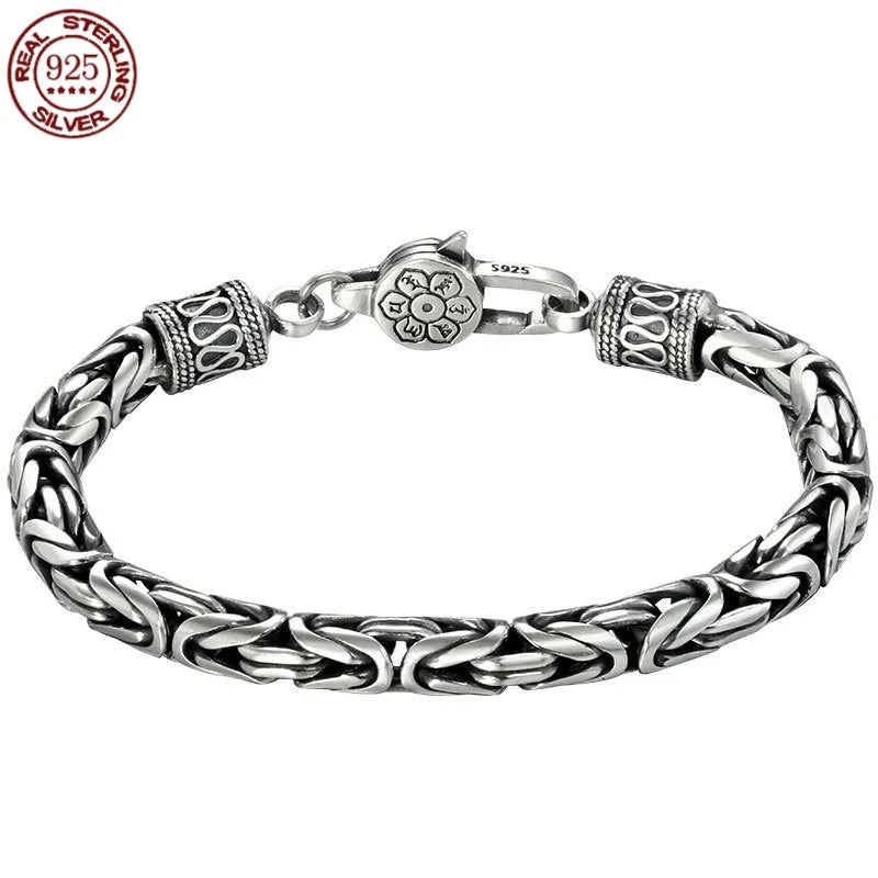 925 Sterling Silver 6MM Vintage Bracelet - 120 Variants Men's Women's