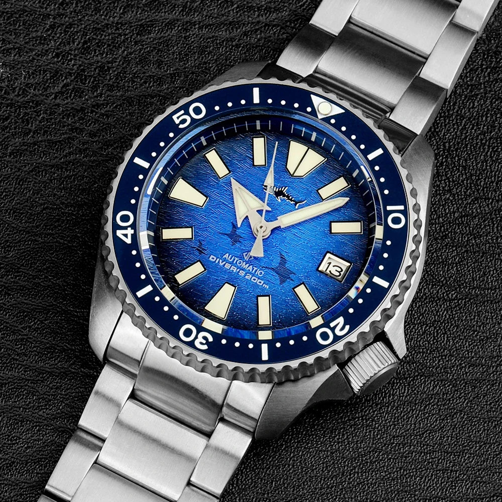 Heimdallr SKX Style Dive Watch Titanium NH35 Automatic Sapphire Crystal 20Bar Waterproof C3 Super Luminous Luxury Man Watch Reloj