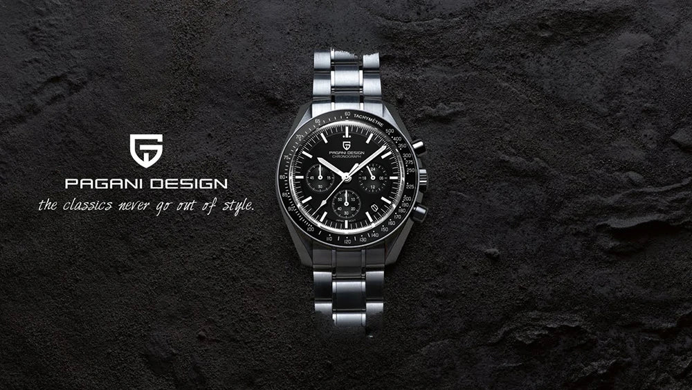 PAGANI DESIGN PD1701 Speedmaster Style Men's Quartz Chronograph VK63 AR Sapphire 18 Variants