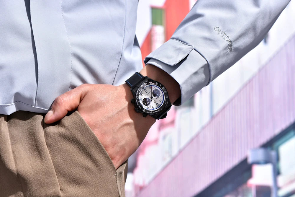 PAGANI DESIGN BB Panda Style Quartz AR Coated Sapphire Chronograph