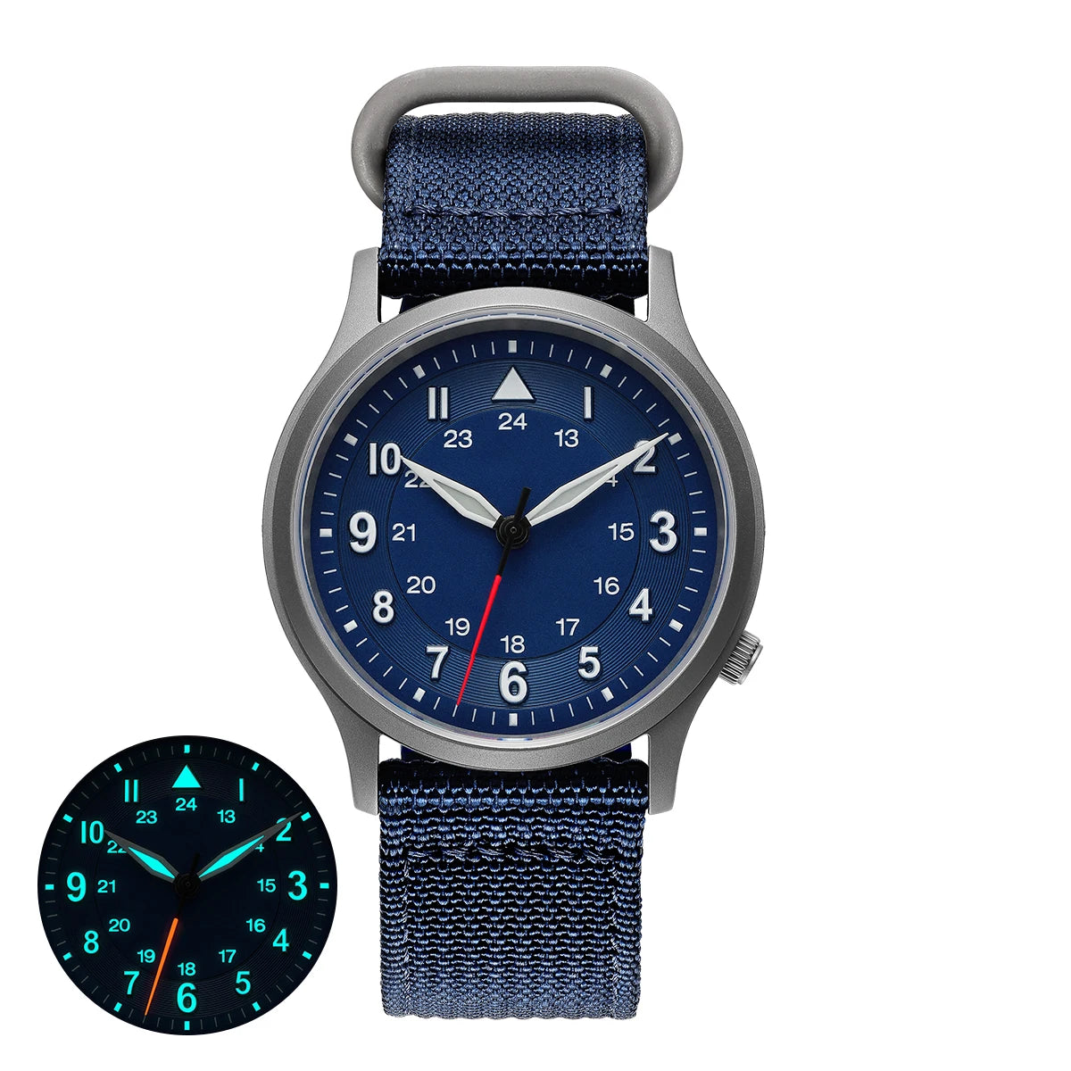 BERNY Full Titanium Men's Pilot Watch Lightweight Sapphire Super Luminous VH31 Hybrid Quartz Movement