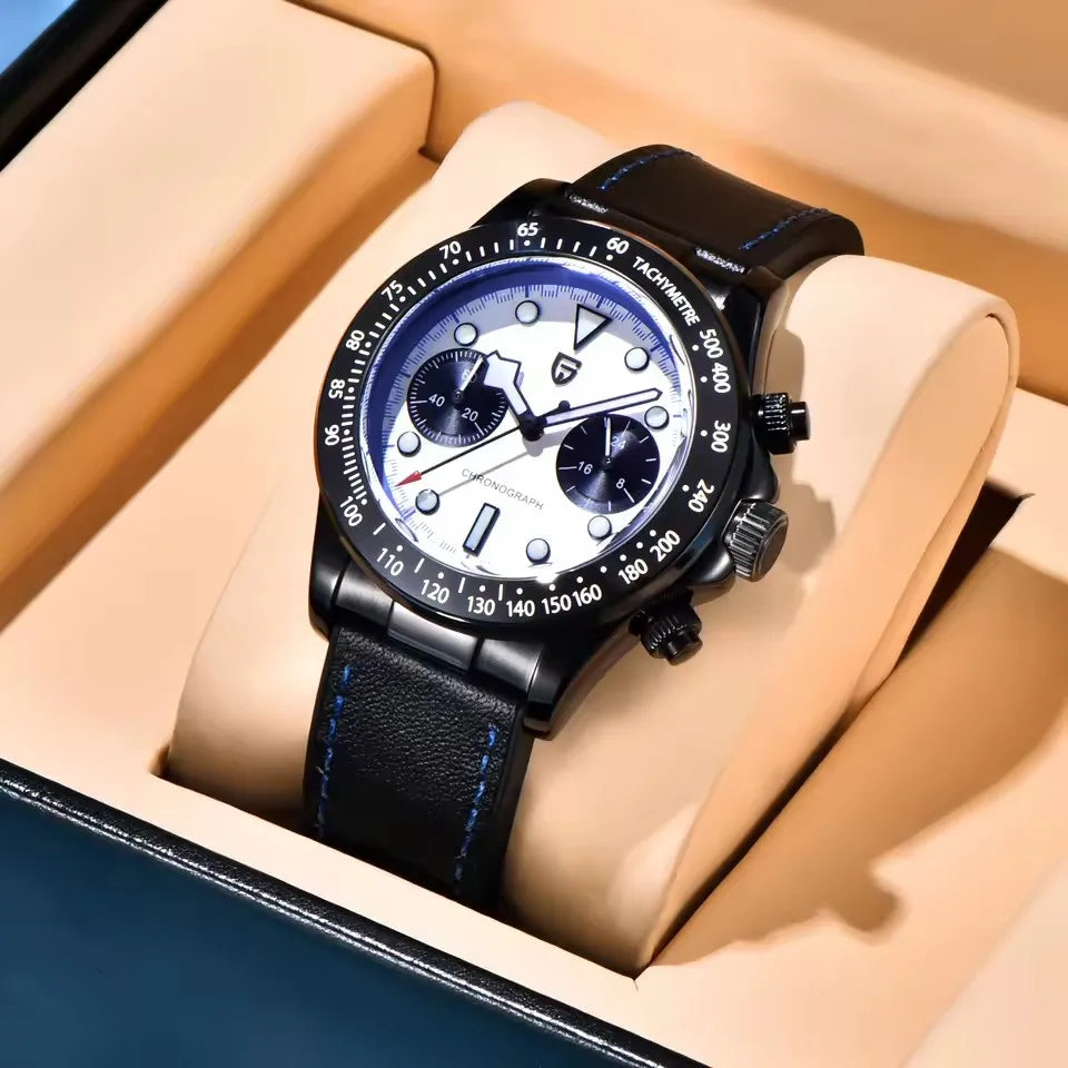 PAGANI DESIGN BB Panda Style Quartz AR Coated Sapphire Chronograph