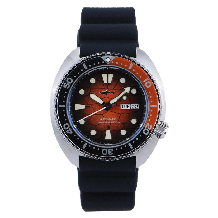 Heimdallr 6105 Turtle King Men Diver Watch Ceramic Bezel Sapphire Mirror 20Bar Waterproof NH36A Automatic Mechanical Wristwatch