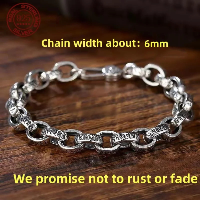 925 Sterling Silver 6MM Vintage Bracelet - 120 Variants Men's Women's