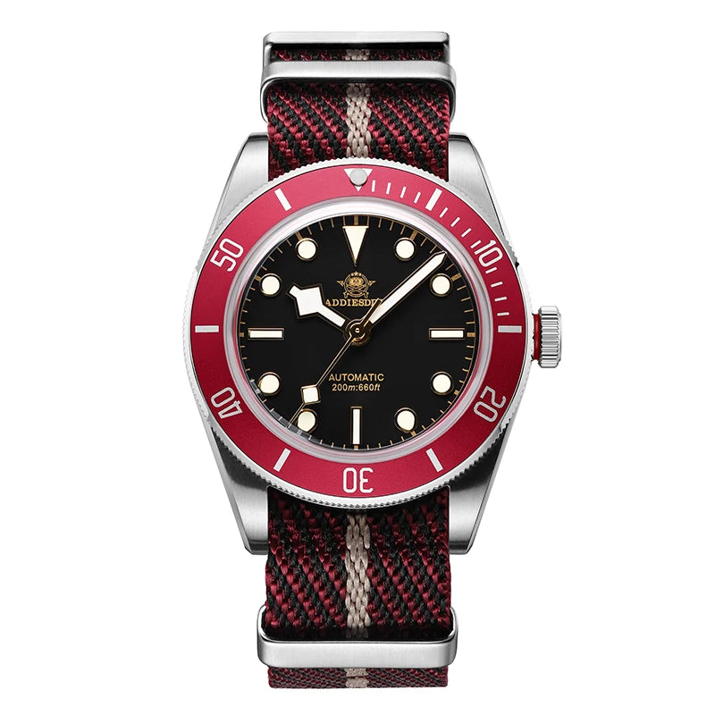 ADDIESDIVE 39mm Automatic Dive Watch - NH35 Movement 200M Sapphire BGW9 Lume