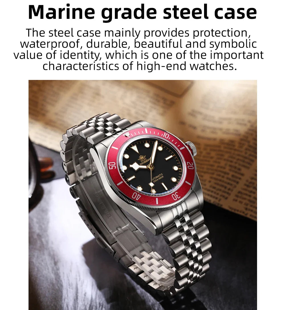 ADDIESDIVE 39mm Automatic Dive Watch - NH35 Movement 200M Sapphire BGW9 Lume