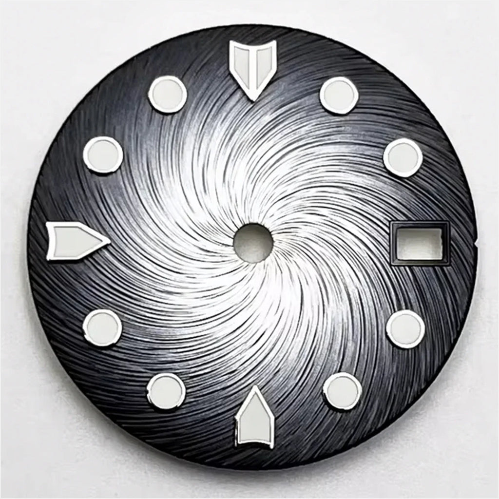 28.5mm S Logo Dial - Blue Luminous for NH35/NH36/4R/7S Movements, 4 Variants