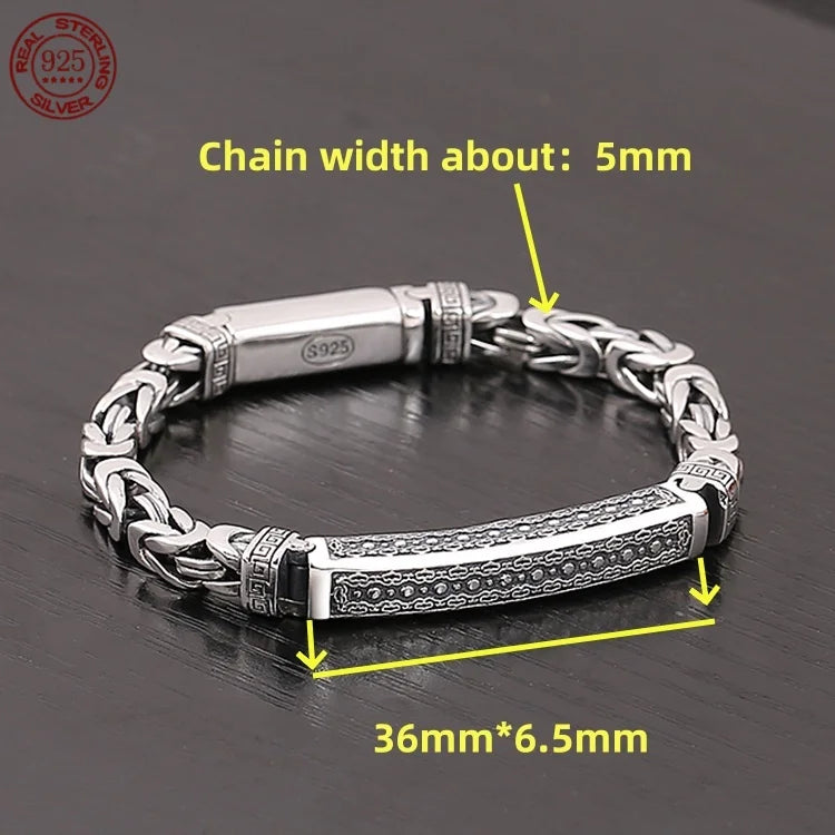 925 Sterling Silver 6MM Vintage Bracelet - 120 Variants Men's Women's