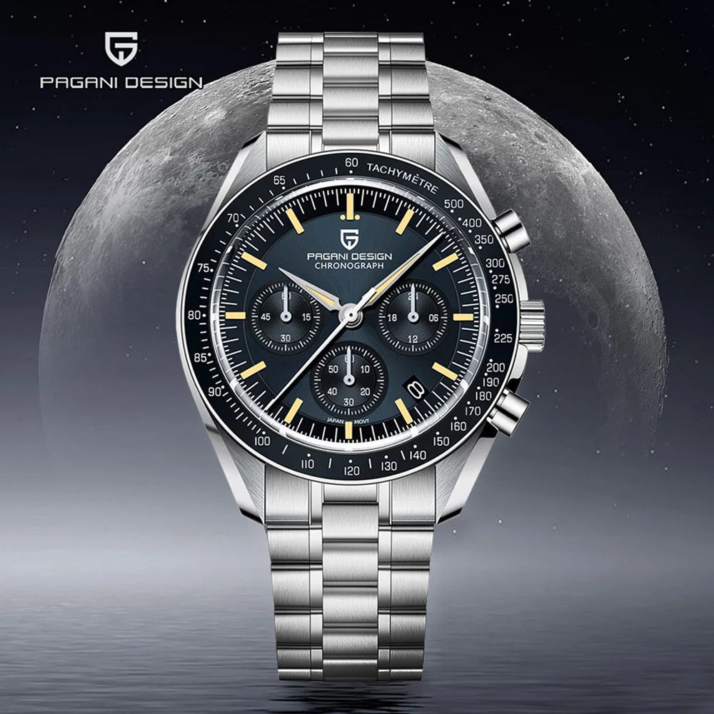 PAGANI DESIGN PD1701 Speedmaster Style Men's Quartz Chronograph VK63 AR Sapphire 18 Variants