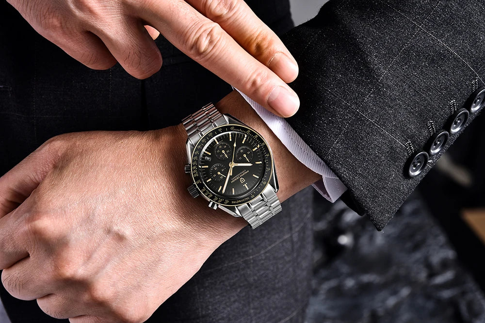 PAGANI DESIGN PD1701 Speedmaster Style Men's Quartz Chronograph VK63 AR Sapphire 18 Variants