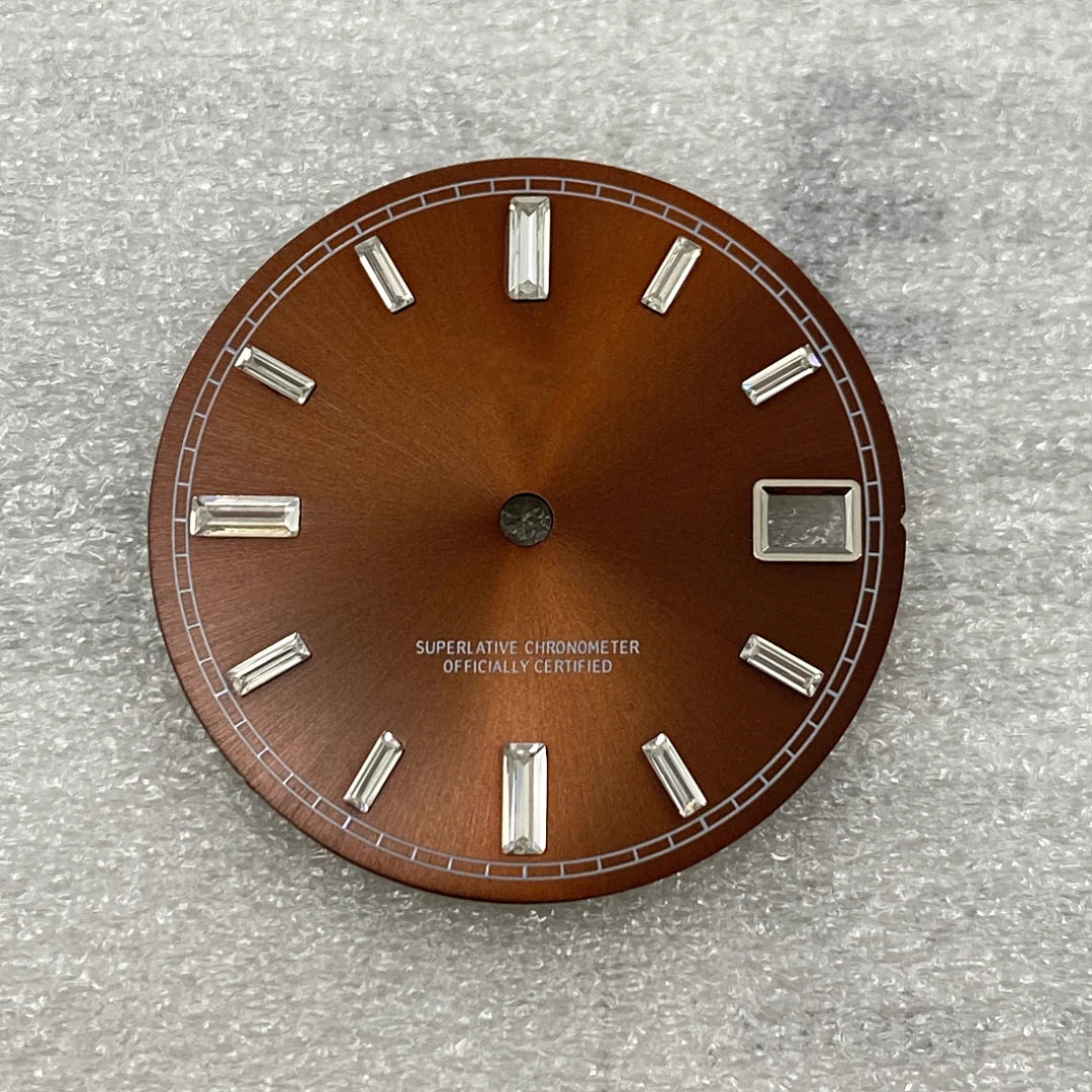 28.5mm Watch Dial - Green Luminous Gradient for NH35/NH35A 3/3.8 Crown, 11 Variants