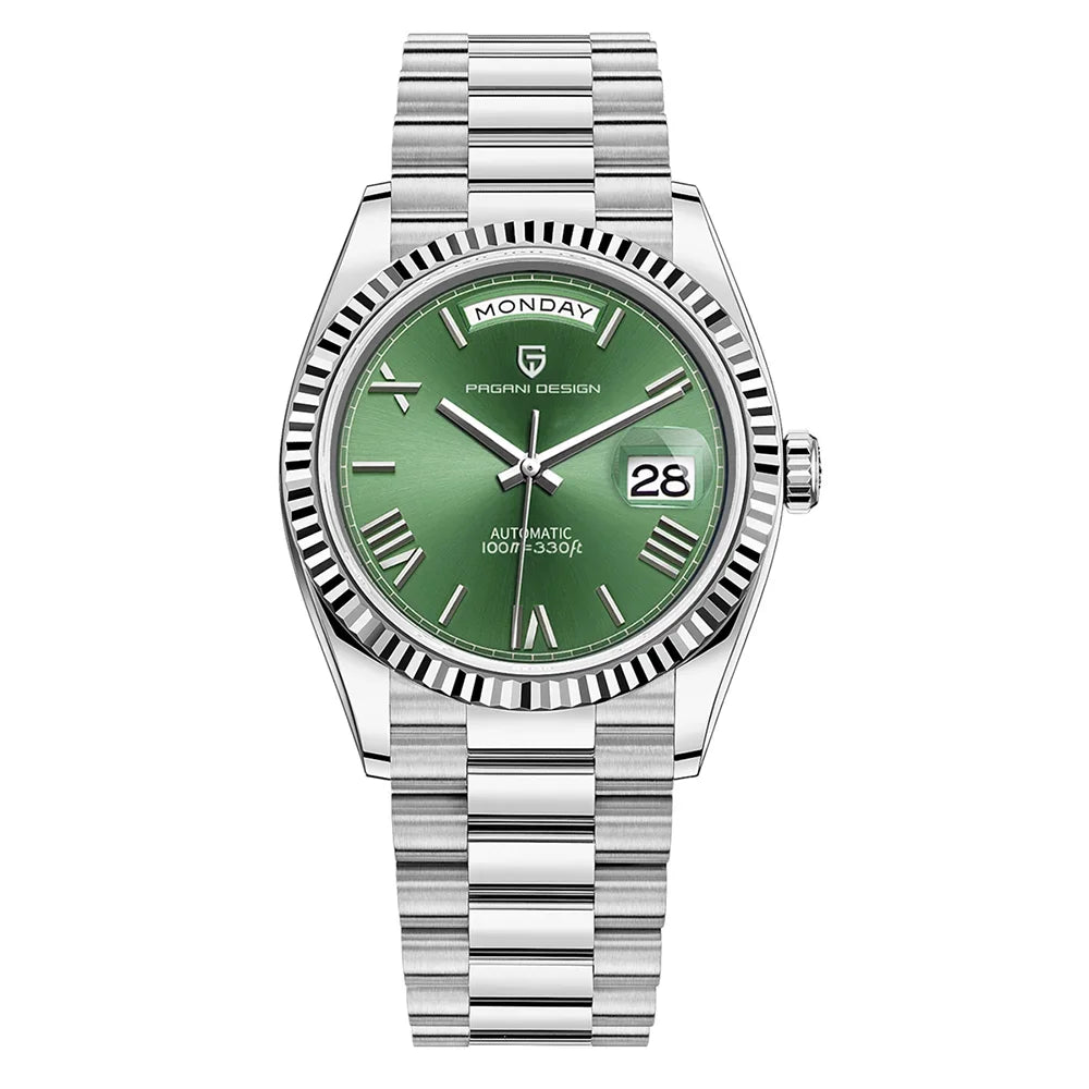 PAGANI DESIGN DD36 Day-Date Watch - ST16 Movement, Sapphire Crystal, 100M Water Resistant, 36mm