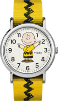 TIMEX Weekender x Peanuts Charlie Brown Watch - TW2R41100 Nylon Slip-Thru Strap